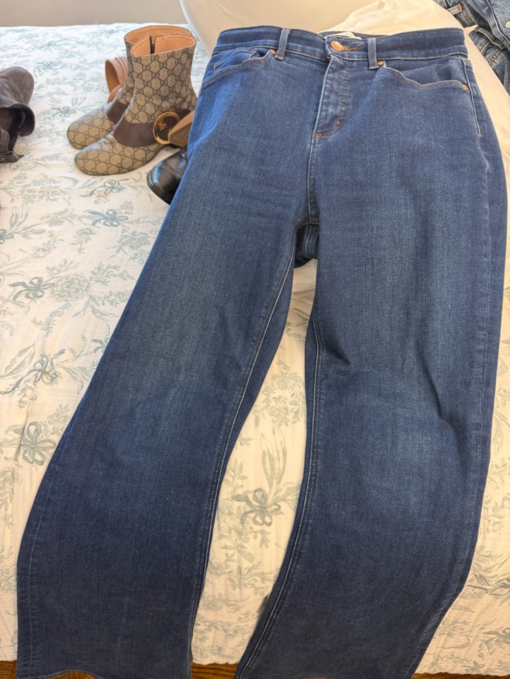 LOFT Indigo Wide-Leg Jeans